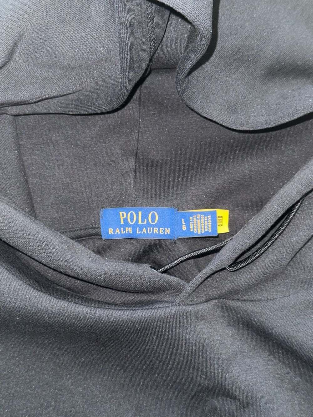 Polo Ralph Lauren Men's Double Knit Fleece Hoodie in Black - Picture 2 of 6